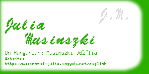 julia musinszki business card